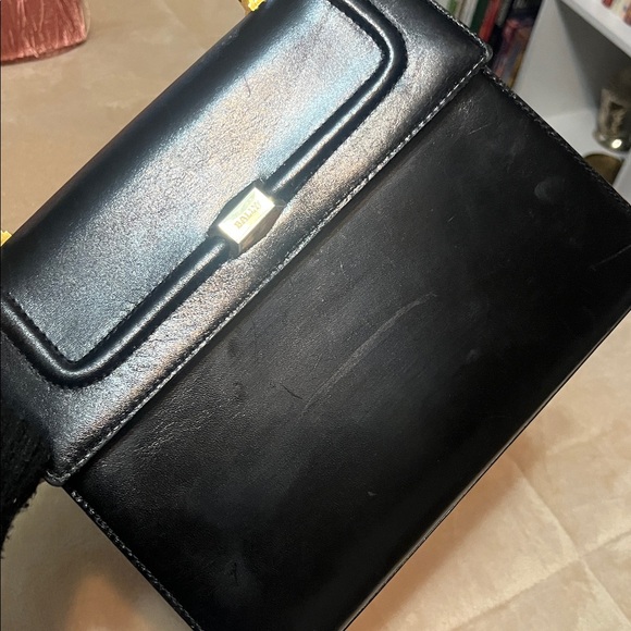 Bally Vintage Top Handle Satchel Black Leather Classic - Picture 16 of 16